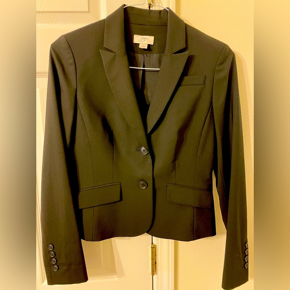 Loft Wool black suit jacket